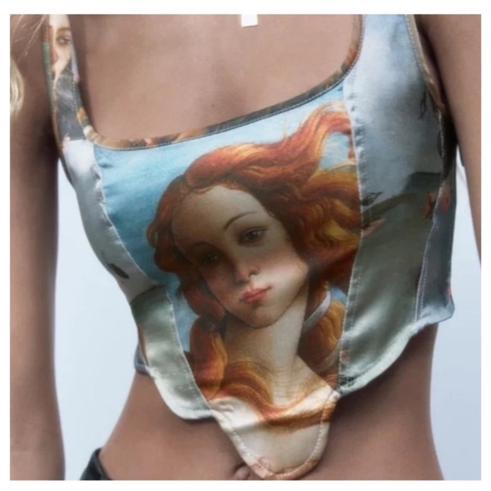 💵NWT Zara Birth of Venus Corset Size Medium